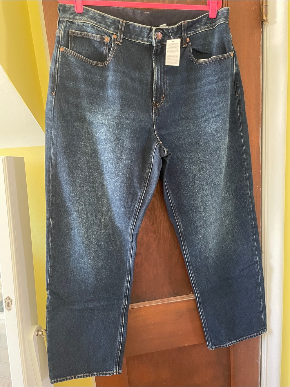 Lands' End Men’s Dark Blue Straight Jeans Classic Fit